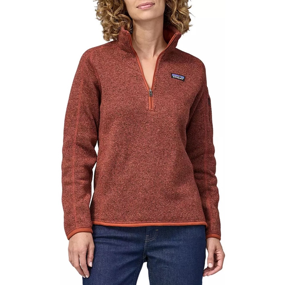 Patagonia Women's Better Sweater 1/4 Zip Pullover Burl Red S